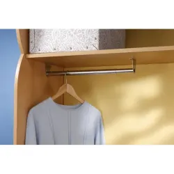 Mottez - Barre de penderie nickelée de 40 à 120 cm