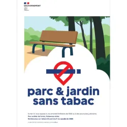 Panneau signalétique "espace sans tabac"