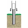 Manchon de fixation en terre pour mât de pavillon