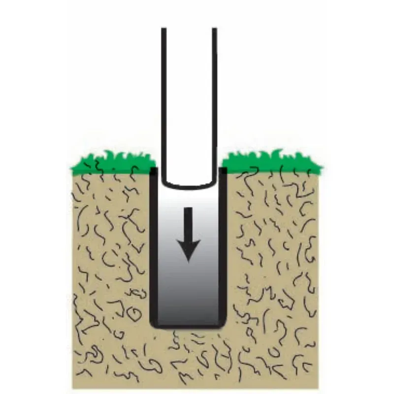 Fourreau à fixer dans le béton pour mât de pavillon