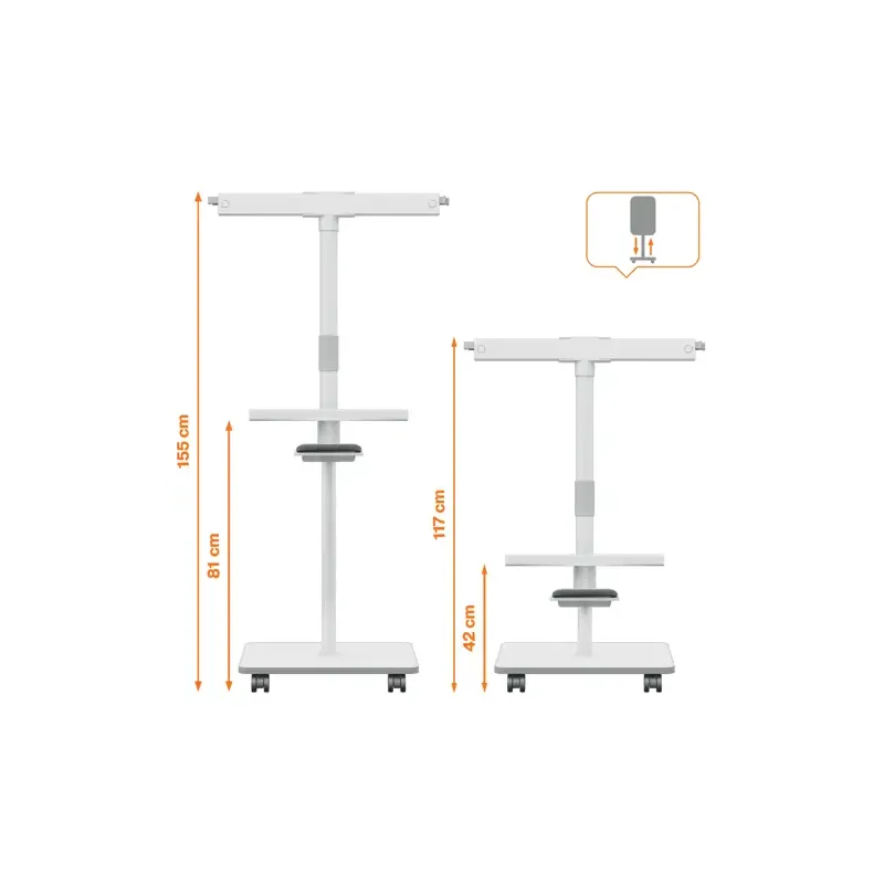 Chevalet mobile blanc magnétique