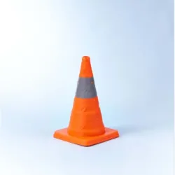 Cône de signalisation rétractable avec bande réfléchissante