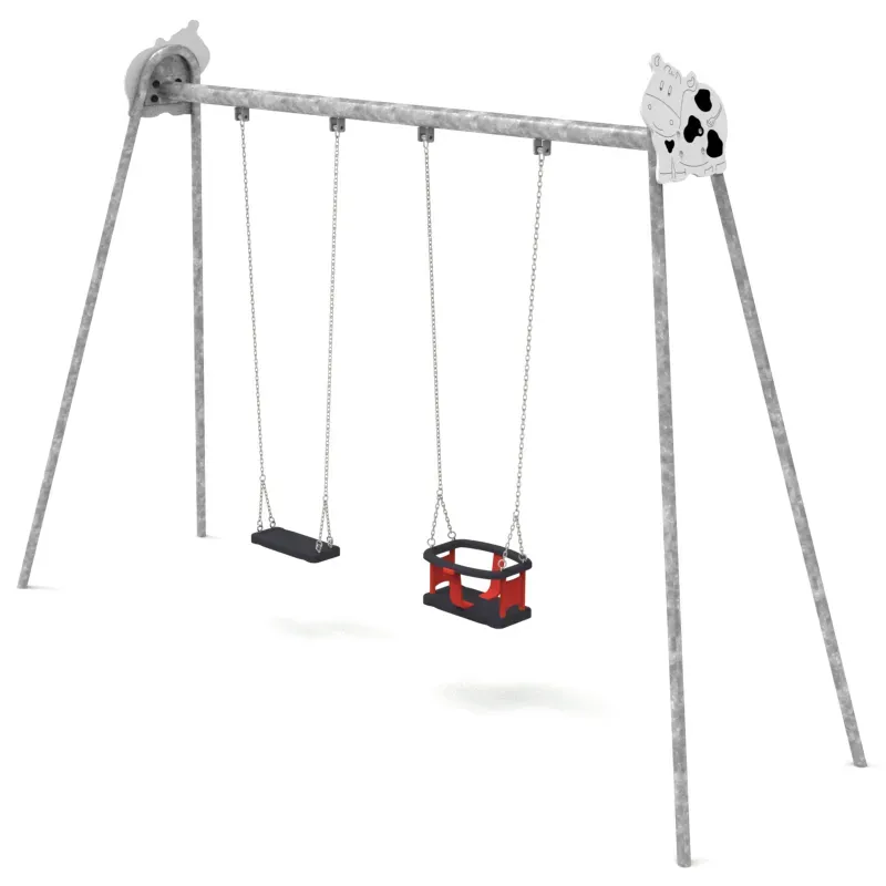 Balançoire publique ferme vache en galva