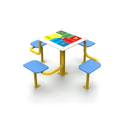 Table de jeux d'extérieur pour enfants échecs, petits chevaux, l'oie
