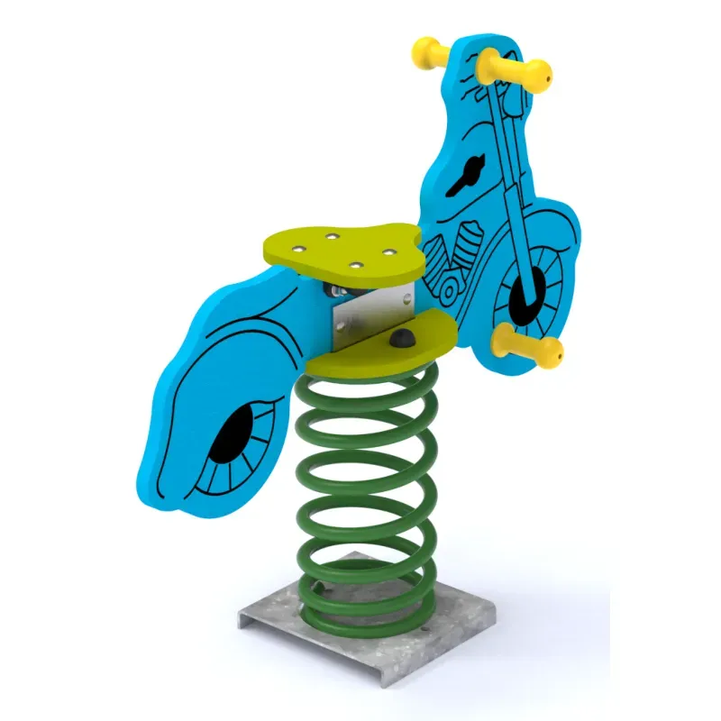 Jeu sur ressort Moto - 1 enfant