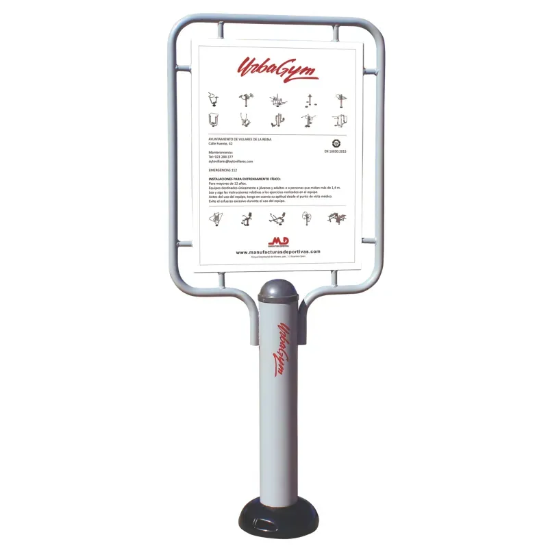 Panneau d'informations aire de fitness - URBAGYM