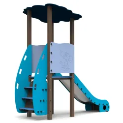 Jeu enfants tour de glisse éco-responsable pour collectivités