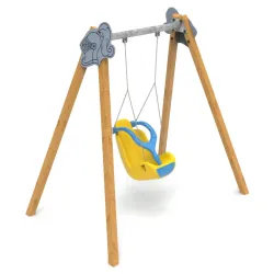 Balançoire bois 1 siège inclusif PM738/H/S/C Manufacturas Deportivas