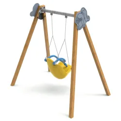 Balançoire bois 1 siège inclusif PM738/H/S/C Manufacturas Deportivas