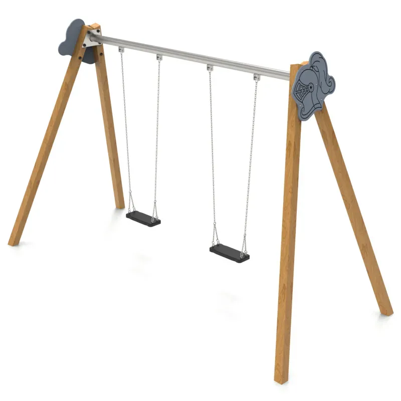 Balançoire bois 2 sièges plats PM740/H/C/S Manufacturas Deportivas