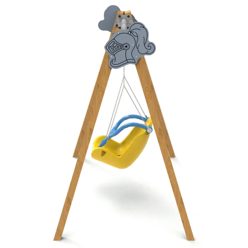 Balançoire bois 1 siège inclusif PM738/H/S/C Manufacturas Deportivas