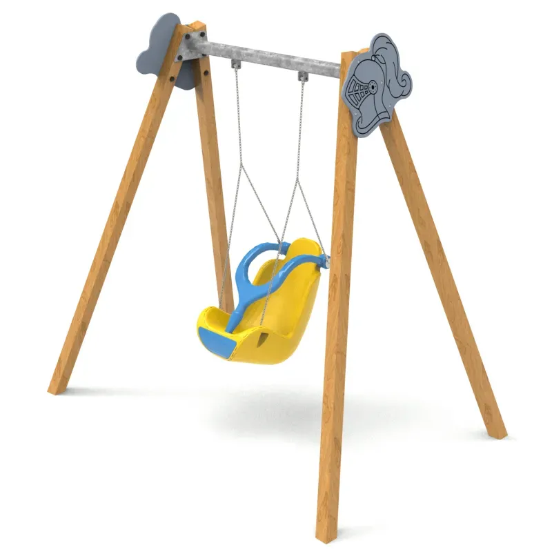 Balançoire bois 1 siège inclusif PM738/H/S/C Manufacturas Deportivas