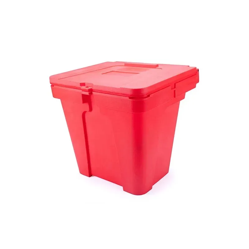 Cuve empilable à sable 110 L en plastique avec couvercle