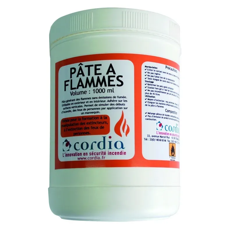 Pâte créatrice de flammes