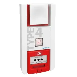 Alarme incendie type 4 avec diffuseur lumineux à piles