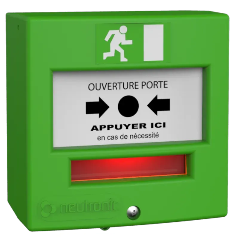 Déclencheur manuel vert ouverture de porte 4712V3