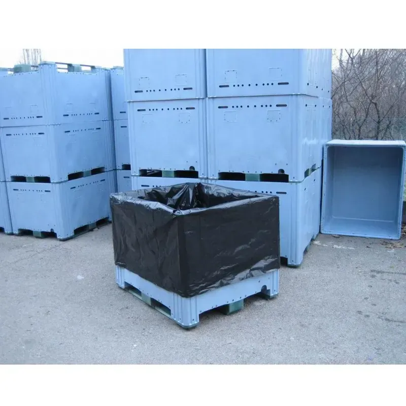 Housse pour caisse palette en PEHD noire - Lot de 50 housses