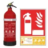 Pack extincteur poudre 2kg classe ABC + panneau extincteur ABC