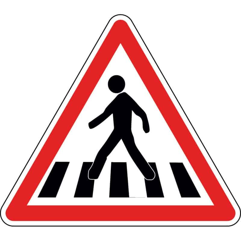 Panneau passage pour piétons - A13a