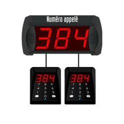 Kit gestion file d'attente 3 chiffres - 2 claviers filaires