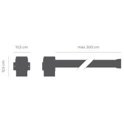 Enrouleur mural à sangle rétractable BASIC - Fixation horizontale