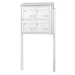 Bloc boite aux lettres extérieur sur pieds à sceller - Leabox acier