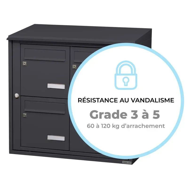 Bloc boite aux lettres extérieur - Leabox acier