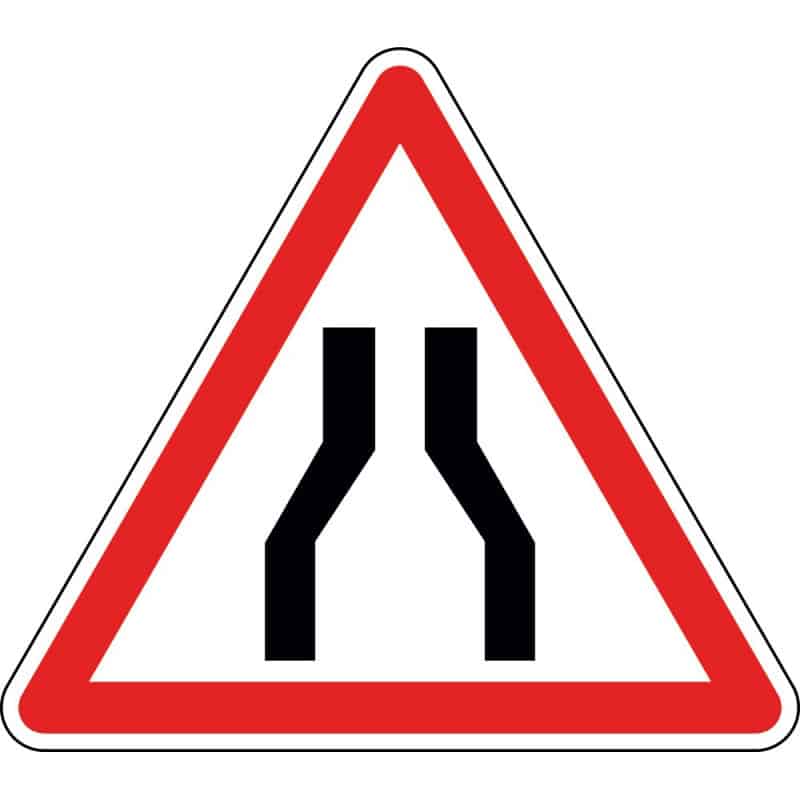 Panneau chaussée rétrécie - A3