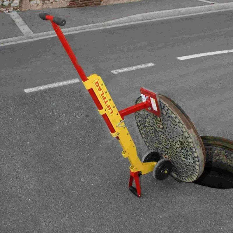 Liftplaq - Lève plaque d'égoût magnétique avec roues