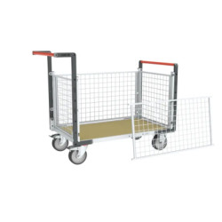 Chariot modulaire plateau bois grillagé - 500 kg - Fimm