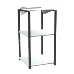 Pupitre d'atelier fixe à plan inclinable 2 étagères - 150 kg