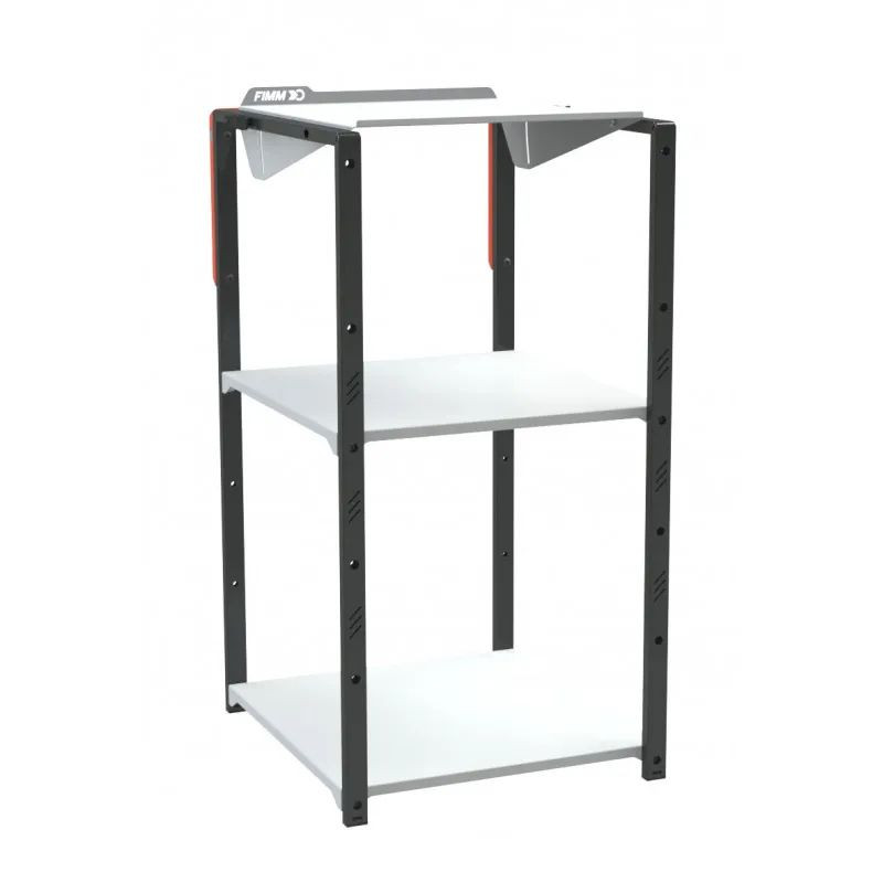 Pupitre d'atelier fixe à plan inclinable 2 étagères - 150 kg