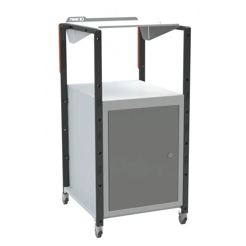 Pupitre d'atelier sur roulettes à plan inclinable + 1 porte - 150 kg