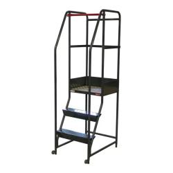 Escabeau roulant étroit 2 à 5 marches - 150 kg