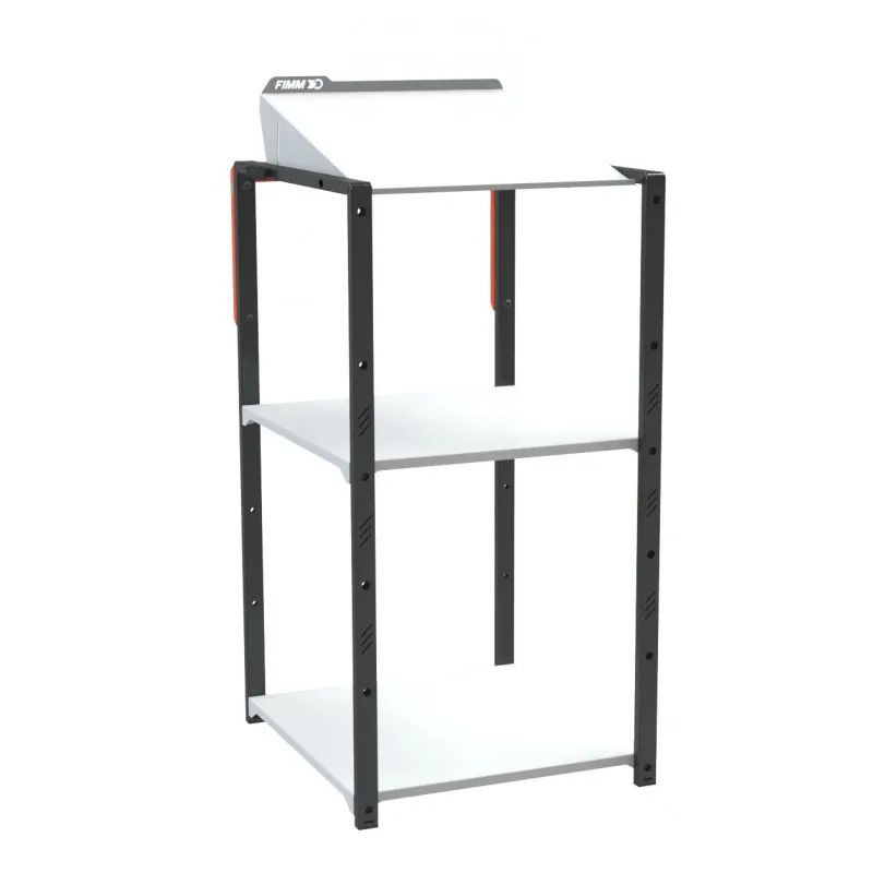 Pupitre d'atelier fixe à plan inclinable 2 étagères - 150 kg