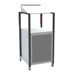 Pupitre d'atelier sur roulettes à plan inclinable + 1 porte - 150 kg