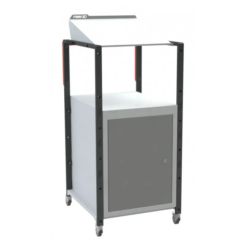 Pupitre d'atelier sur roulettes à plan inclinable + 1 porte - 150 kg