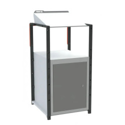 Pupitre d'atelier fixe à plan inclinable + 1 porte - 150 kg