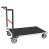 Chariot avec plateau bois et caoutchouc modulaire tube 500 kg - Fimm