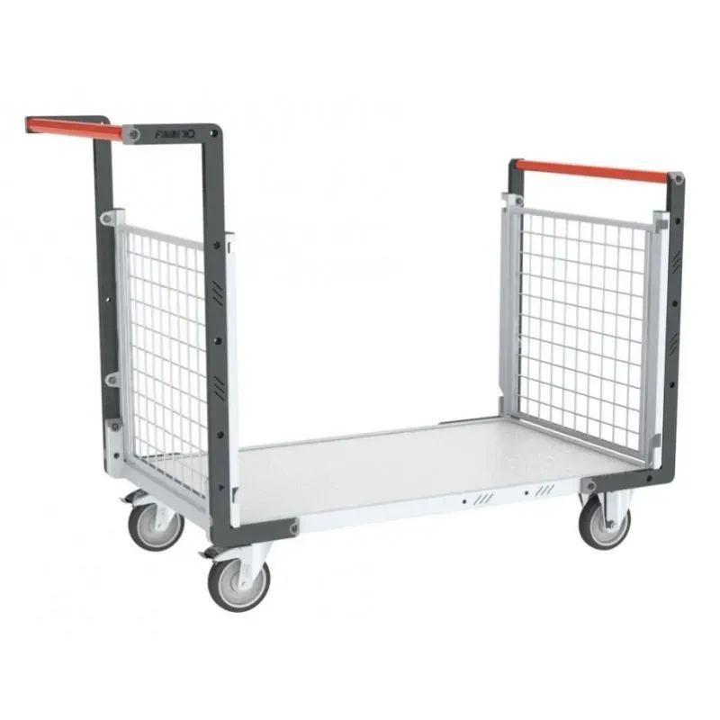 Chariot de manutention modulaire plateau bois mélaminé 250kg - Fimm