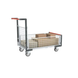 Chariot de manutention modulaire plateau tôle galva 250kg - Fimm