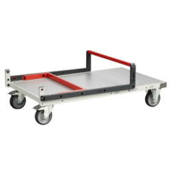 Chariot à dossier repliable et plateau en bois mélaminé 250 kg - Fimm