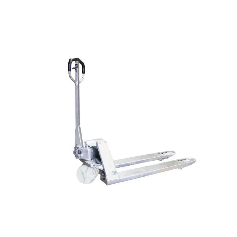 Transpalette manuel galva pour milieu corrosif avec vérin inox 2000kg
