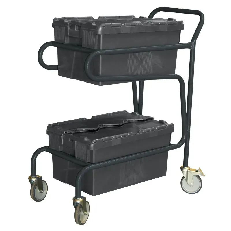 Servante porte bacs plastiques emboîtables 100 kg - Fimm