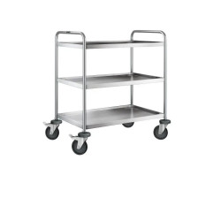 Desserte alimentaire en inox 2 ou 3 plateaux 120 kg - Fimm