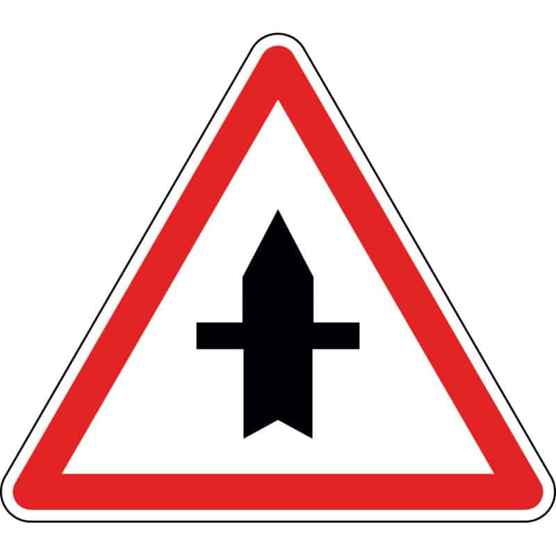 Panneau intersection à priorité ponctuelle - AB2