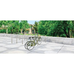 Arceau cycle inox en U avec picto vélo