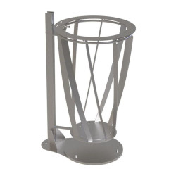 Poubelle en inox brossé de ville Cogolin