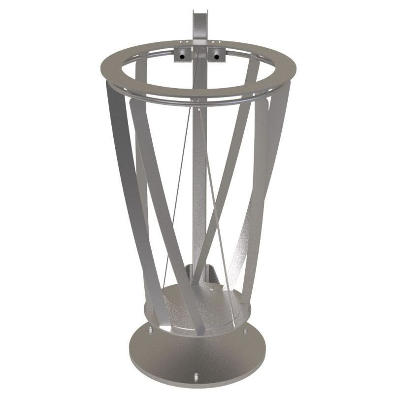 Poubelle en inox brossé de ville Cogolin