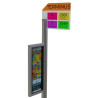 Poteau station de bus avec diode lumineuse